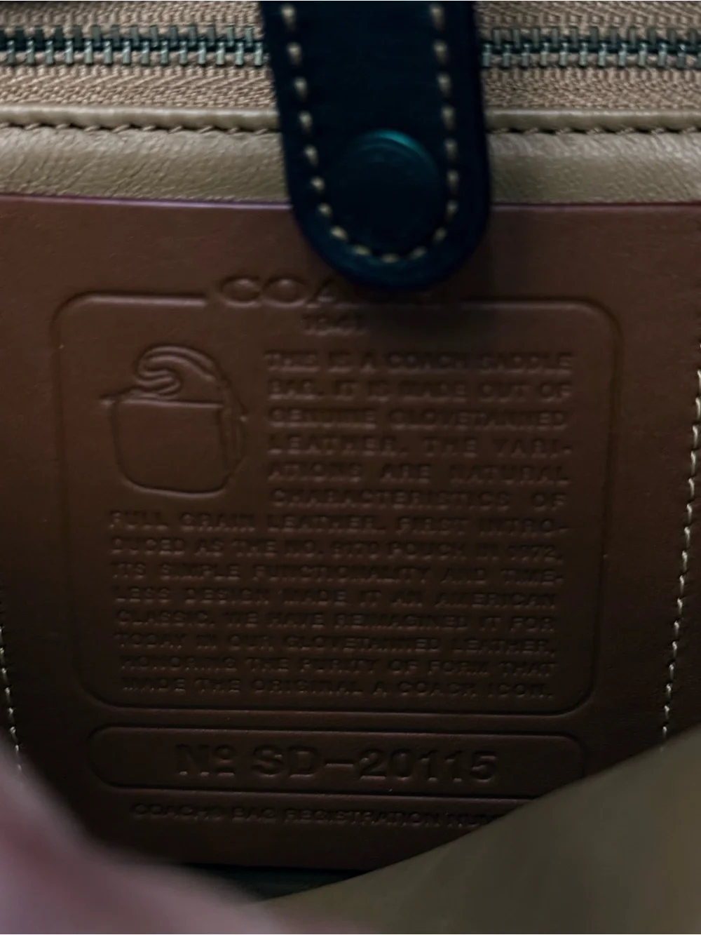 Coach Black Leather Saddle Crossbody with Contrast Stitching